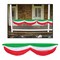 Beistle Pack of 6 Green, White and Red Italian Festival Fabric Bunting Hanging Decorations 70"